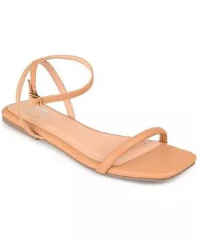 Женские сандалии Veena на плоской подошве Journee Collection, коричневый
