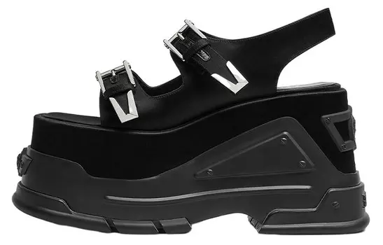 Женские сандалии Versace на платформе, черный