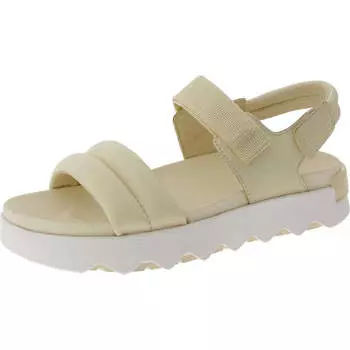 Женские сандалии Vibe из искусственной кожи с открытой пяткой Sorel, цвет honey white/sea salt