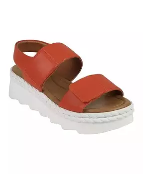 Женские сандалии Voss на платформе с двойным ремешком и регулируемым ремешком GC Shoes, оранжевый