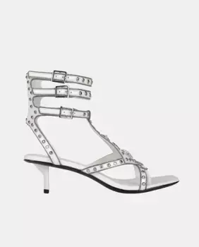 Женские сандалии в римском стиле на среднем каблуке Jeffrey Campbell, белый