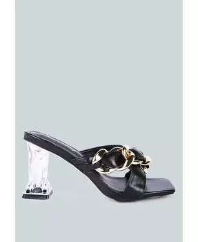 Женские сандалии Wandy с цепочкой и звеньями London Rag, черный