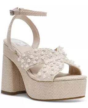 Женские сандалии Waylan на платформе с перекрещивающимися ремешками из рафии DV Dolce Vita, белый