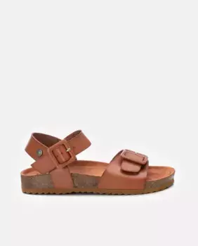 Женские сандалии верблюжьего цвета на плоской подошве с застежкой-пряжкой Refresh, коричневый