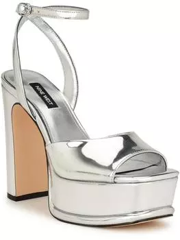 Женские сандалии WN Platt 3 из искусственной кожи на платформе Nine West, серебряный