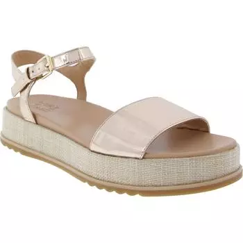 Женские сандалии Zane из искусственной кожи с ремешком на щиколотке на платформе Naturalizer, цвет gold metallic