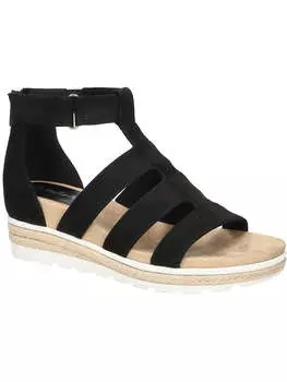 Женские сандалии Zinia из искусственной замши с ремешком на щиколотке Bella Vita, цвет black super suede