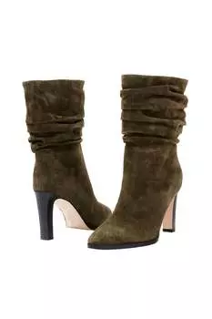 Женские сапоги Carrie Heeled Boots в оливковом цвете Paige