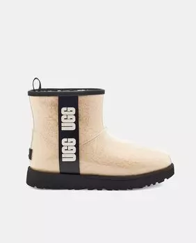 Женские сапоги Classic Clear Mini с подкладкой из овчины внутри UGG, бежевый