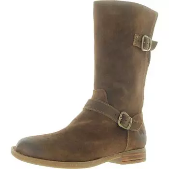 Женские сапоги DELANO из нубука с пряжкой до середины голени Born, коричневый