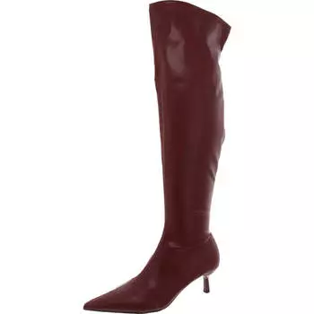 Женские сапоги Deserai Wide Calf с острым носком выше колена Madden Girl, цвет wine