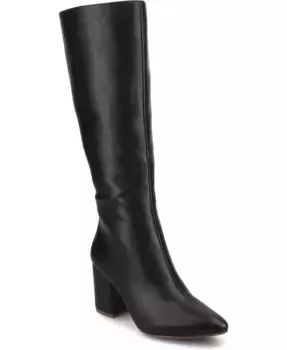 Женские сапоги до колена Ameylia на устойчивом каблуке Journee Collection, коричневый