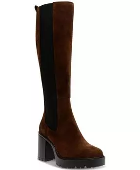 Женские сапоги до колена Deegan на блочном каблуке с проушинами Steve Madden, коричневый