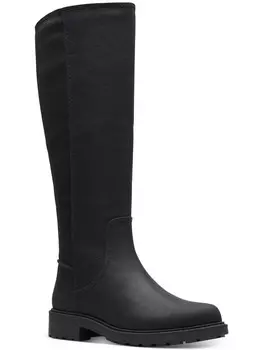 Женские сапоги до колена из искусственной кожи Opal Glow Clarks, цвет Black Leather