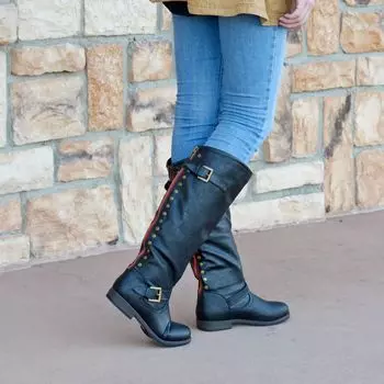 Женские сапоги до колена Journee Collection Spokane Journee Collection, серо-коричневый