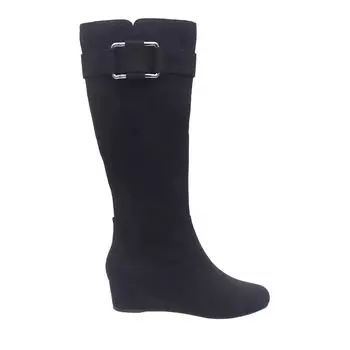 Женские сапоги до колена на танкетке Impo Genia Impo, черный