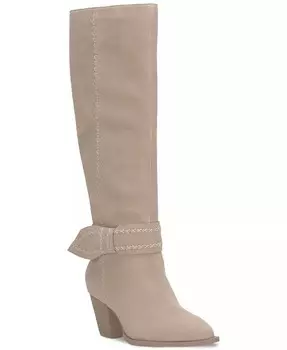 Женские сапоги до колена Risvin Bow Whipstich на высоком каблуке Lucky Brand, бежевый