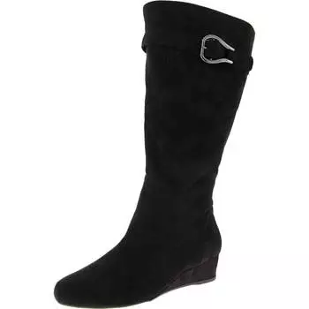 Женские сапоги GELSEY из искусственной замши на молнии до колена Impo, черный