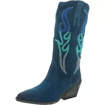 Женские сапоги Graciella в ковбойском стиле с острым носком и блочным каблуком Steve Madden, синий/мультиколор