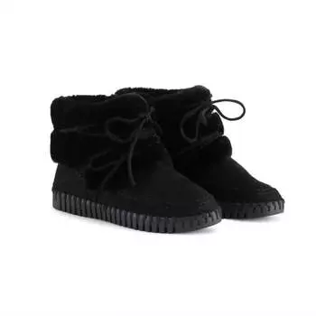 Женские сапоги из искусственного меха черного цвета Ilse Jacobsen