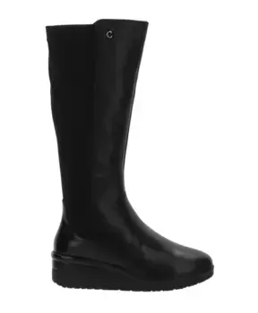 Женские сапоги из кожи и ткани Cinzia Soft, черный