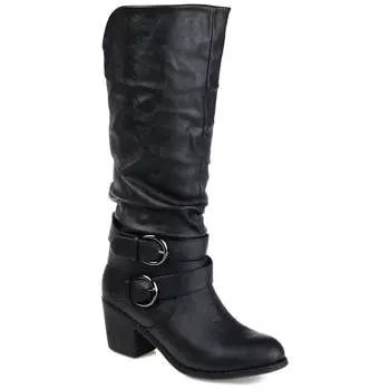Женские сапоги Journee Collection Wide Width Wide Calf Late Boot, черный