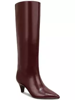 Женские сапоги KAIAA из искусственной кожи на каблуке-рюмочке до колена Alfani, цвет bourdeux smooth