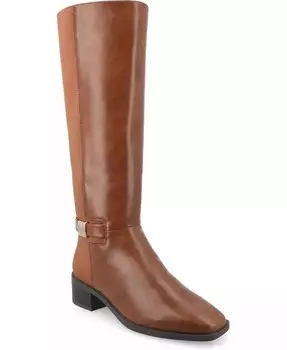 Женские сапоги Londyn для верховой езды выше колена Journee Collection, коричневый
