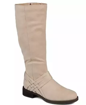 Женские сапоги Meg с широким голенищем Journee Collection, коричневый/бежевый