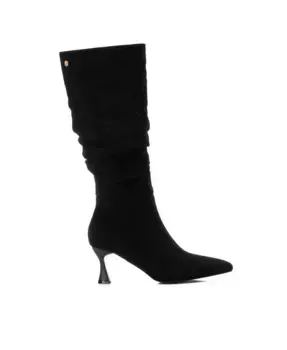Женские сапоги на шпильке из замши By XTI, черный