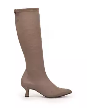 Женские сапоги на высоком каблуке из эластичной ткани Pedro Miralles, цвет Topo