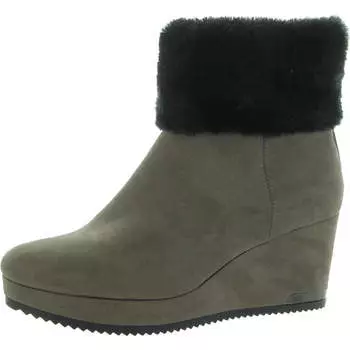 Женские сапоги Nadra с мягкой стелькой из искусственного меха на танкетке DKNY, цвет black/mushroom