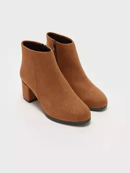 Женские сапоги под кожу на каблуке LCW STEPS, тан браун