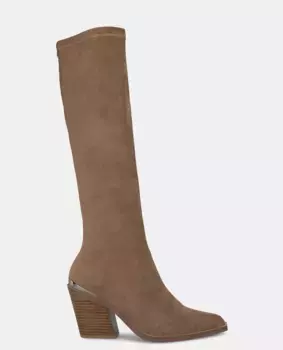 Женские сапоги с боковой молнией и деталью на каблуке Alma en Pena, коричневый