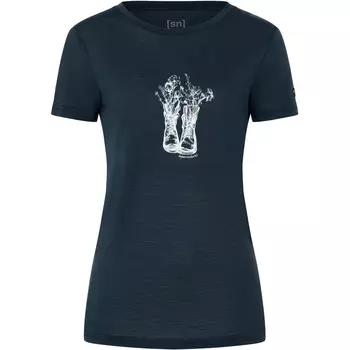 Женские сапоги с цветочным принтом-футболка Super.Natural, синий