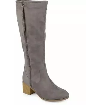 Женские сапоги Sanora Stacked Heel Mid Shaft Journee Collection, серый