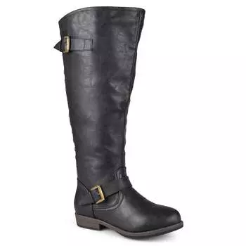 Женские сапоги Spokane с широким голенищем Journee Collection, черный