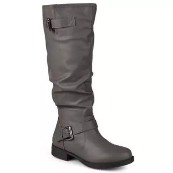 Женские сапоги Stormy с широким голенищем Journee Collection, серый