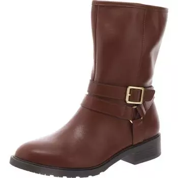 Женские сапоги Valeriee из искусственной кожи, однотонные, до середины голени Style & Co., цвет cognac smooth