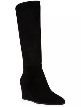 Женские сапоги Valonia из искусственной замши, высокие до колена Anne Klein, черный