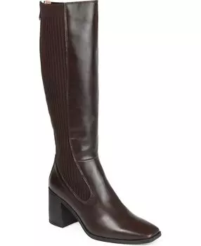 Женские сапоги Winny Wide до икры Journee Collection, коричневый