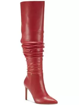 Женские сапоги выше колена из искусственной кожи Iyonna Slochy INC, цвет red smooth
