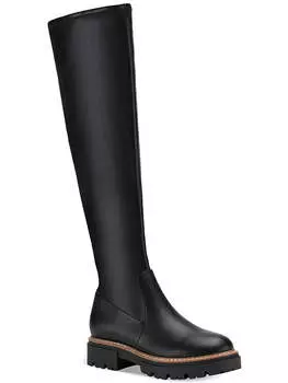 Женские сапоги выше колена Jacksonn из искусственной замши с рифленой подошвой Sun + Stone, цвет black smooth