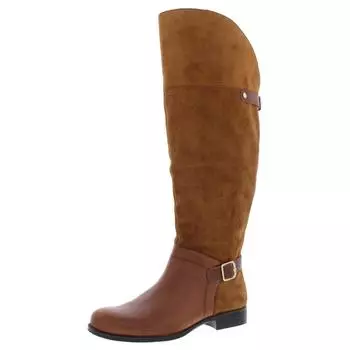 Женские сапоги выше колена с широким голенищем от января Naturalizer, цвет dark caramel