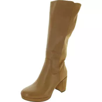 Женские сапоги Ynez из водоотталкивающей кожи до колена Vionic, цвет camel leather/microfiber