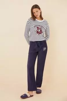 Женские секретные пижамные штаны Mix & Match HARRY POTTER COLLEGE women'secret, темно-синий