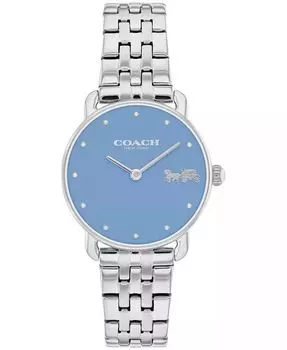 Женские серебряные часы Elliot с браслетом из нержавеющей стали, 28 мм COACH, серебро
