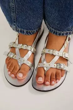 Женские серебряные сандалии Midas Touch Free People, серебро