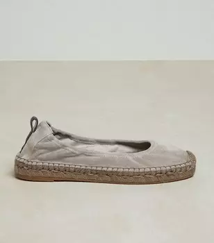 Женские серые кожаные эспадрильи Brunello Cucinelli цвета Roccia + Ultra Black, черный
