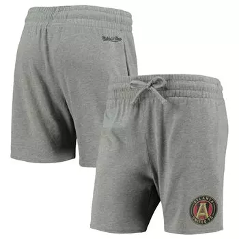 Женские серые шорты с логотипом Mitchell & Ness Heathered Atlanta United FC